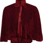 Dark Red Velvet Ruffle Cape - Daisy Corsets