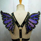 Faux Leather Purple/Gold Butterfly Wing Harness - Daisy Corsets