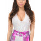 Fuchsia Hologram Fringe Mini Skirt - Daisy Corsets
