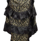 Gold/Black Brocade Adjustable High Low Bustle Skirt - Daisy Corsets