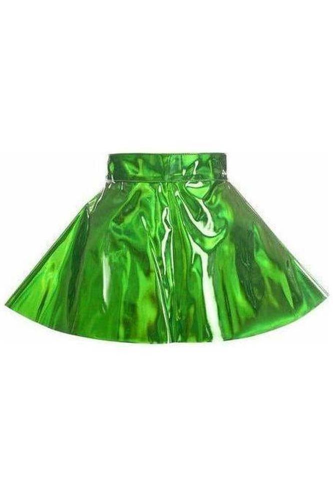 Green Holo Skater Skirt - Daisy Corsets