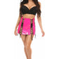 Hot Pink Patent Lace - Up Skirt w/Black Lacing - Daisy Corsets