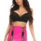 Hot Pink Patent Lace - Up Skirt w/Black Lacing - Daisy Corsets