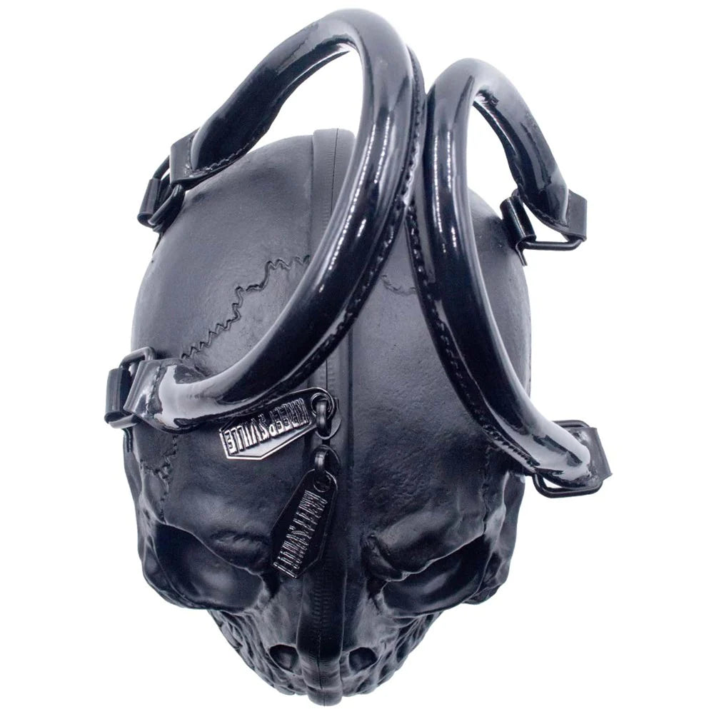 Skull Handbag Purse Black