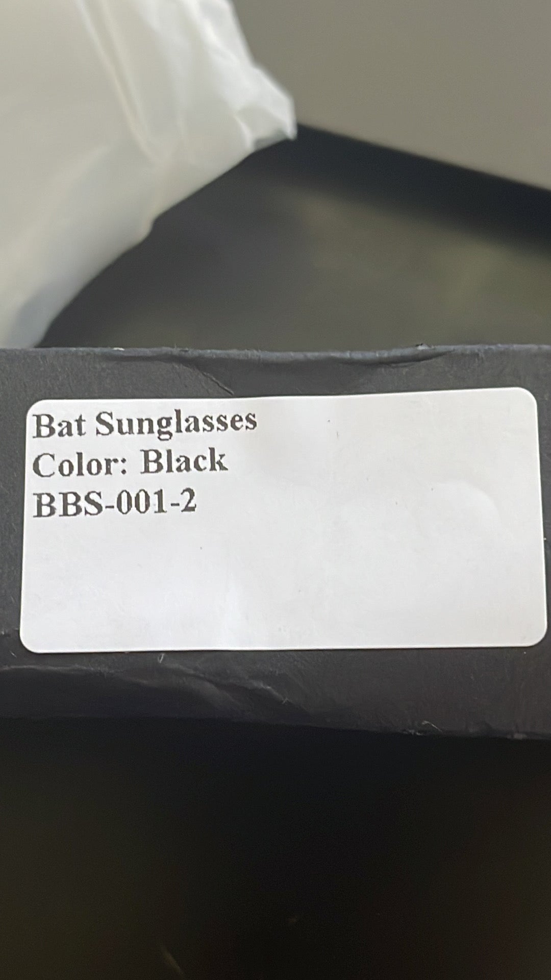 Big Black Bat Wing Glasses