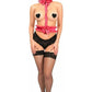 Kitten Collection Fuchsia/Fuchsia Lace Single Strap Body Harness - Daisy Corsets