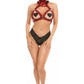Kitten Collection Red/Black Lace Bra Top Body Harness - Daisy Corsets
