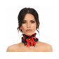 Kitten Collection Red/Black Lace Choker - Daisy Corsets