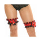 Kitten Collection Red/Black Lace Leg Garters (set of 2) - Daisy Corsets