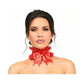 Kitten Collection Red/Red Lace Choker - Daisy Corsets