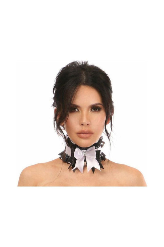 Kitten Collection White/Black Lace Choker - Daisy Corsets