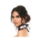 Kitten Collection White/Black Lace Choker - Daisy Corsets