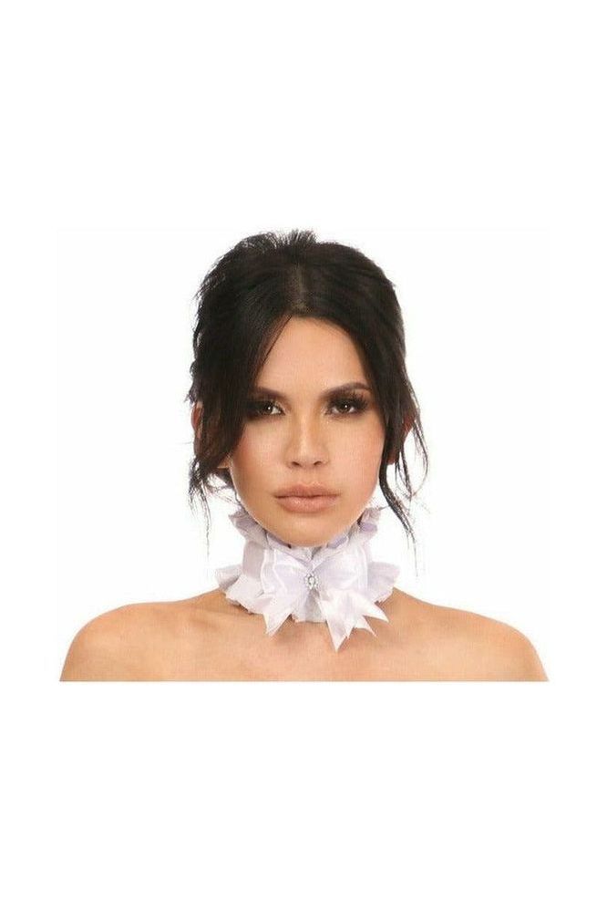 Kitten Collection White/White Lace Choker - Daisy Corsets