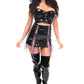 Lavish 2 PC Black Patent Bustier & Skirt Set - Daisy Corsets