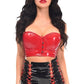 Lavish 2 PC Red/Black Patent Bustier & Skirt Set - Daisy Corsets