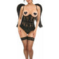 Lavish 3 PC Sexy Daring Dark Angel Corset Costume - Daisy Corsets