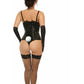 Lavish 4 PC Black Vinyl Bunny Corset Costume - Daisy Corsets