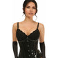Lavish 4 PC Black Vinyl Bunny Corset Costume - Daisy Corsets