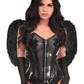 Lavish 4 PC Clear Black Dark Angel Corset Costume - Daisy Corsets