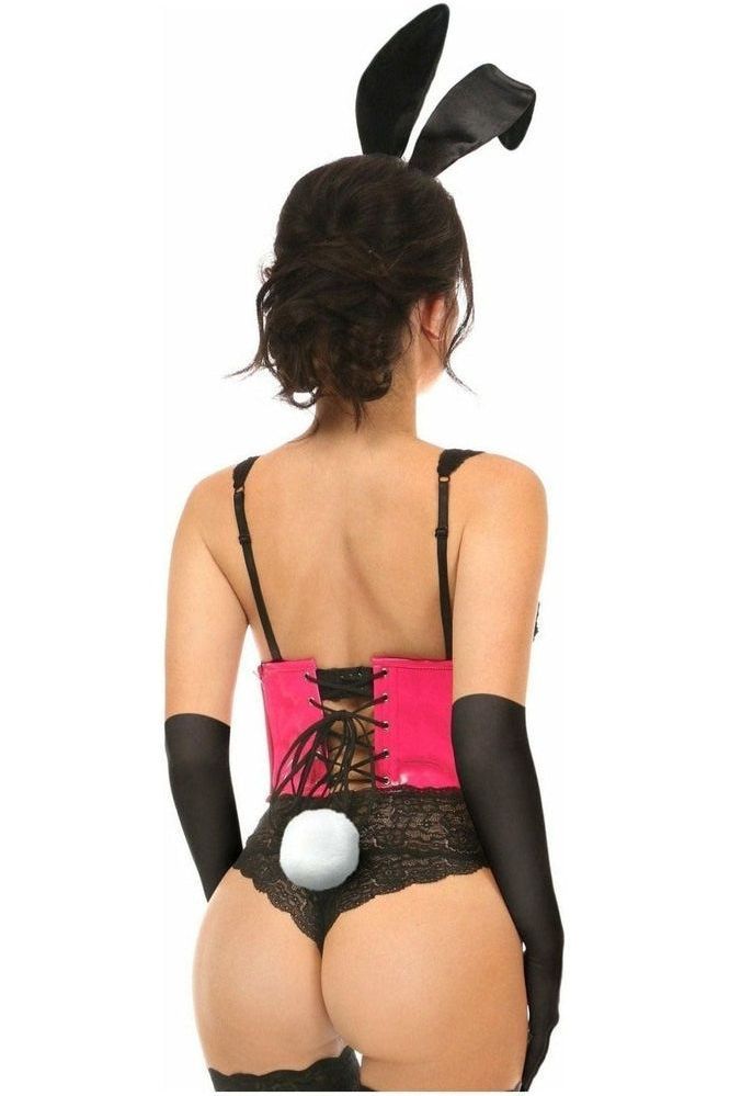 Lavish 4 PC Pink PVC Bunny Corset Costume - Daisy Corsets