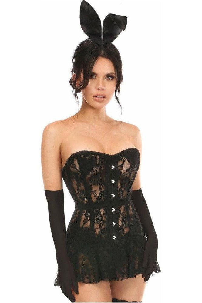 Lavish 4 PC Sexy Black Bunny Costume - Daisy Corsets