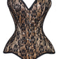 Lavish Beige/Black Lace Overbust Corset Sweetheart Neckline Busk Closure - Daisy Corsets