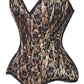 Lavish Beige/Black Lace Overbust Corset Sweetheart Neckline Busk Closure - Daisy Corsets