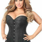 Lavish Black Brocade Corset - Daisy Corsets