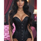 Lavish Black Brocade Overbust Corset W/Busk Closure - Daisy Corsets