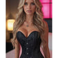 Lavish Black Brocade Overbust Corset W/Busk Closure - Daisy Corsets