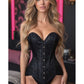 Lavish Black Brocade Overbust Corset W/Busk Closure - Daisy Corsets