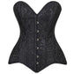 Lavish Black Brocade Overbust Corset W/Busk Closure - Daisy Corsets