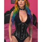 Lavish Black Clear Curvy Underbust Waist Cincher Corset - Daisy Corsets