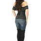 Lavish Black Cotton Off - The - Shoulder Corset - Daisy Corsets
