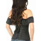 Lavish Black Cotton Off - The - Shoulder Corset - Daisy Corsets
