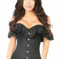 Lavish Black Cotton Off - The - Shoulder Corset - Daisy Corsets