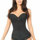 Lavish Black Cotton Overbust Corset - Daisy Corsets