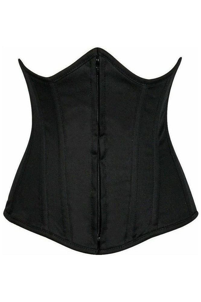 Lavish Black Cotton Underbust Corset - Daisy Corsets