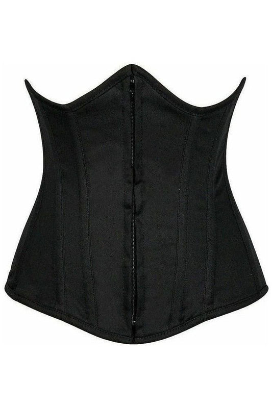 Lavish Black Cotton Underbust Corset - Daisy Corsets