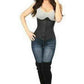 Lavish Black Cotton Underbust Corset - Daisy Corsets