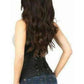 Lavish Black Cotton Underbust Corset - Daisy Corsets