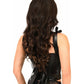 Lavish Black Faux Leather Lace - Up Bustier Top - Daisy Corsets