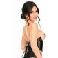 Lavish Black Faux Leather Underwire Cincher Corset - Daisy Corsets