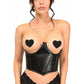 Lavish Black Faux Leather Underwire Cincher Corset - Daisy Corsets