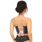 Lavish Black Faux Leather w/Pink Lace - Up Bustier - Daisy Corsets