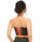 Lavish Black Faux Leather w/Red Lace - Up Bustier - Daisy Corsets