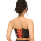 Lavish Black Faux Leather w/Red Lace - Up Bustier - Daisy Corsets