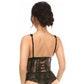 Lavish Black Fishnet Underwire Open Cup Waist Cincher - Daisy Corsets