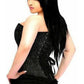 Lavish Black Glitter Side Zipper Corset - Daisy Corsets