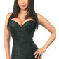 Lavish Black Glitter Side Zipper Corset - Daisy Corsets